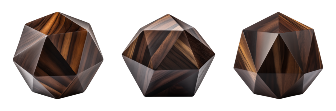 Geometric Wooden Polyhedron Shapes