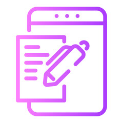 copywriter Line Gradient Icon