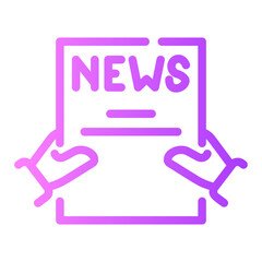 newsletter Line Gradient Icon