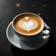 cup of coffee with heart