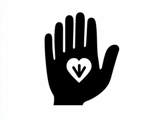 Obraz premium Heart in Hand Icon