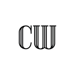 CW monogram logo design letter text name symbol monochrome logotype alphabet character simple logo
