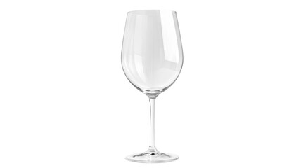 Empty wine glass on transparent background, ready for your design