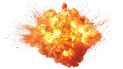 Realistic fire explosion with transparent background for vfx projects