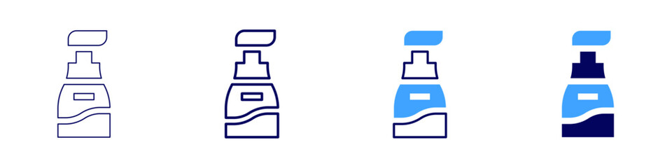 Fototapeta premium Facial serum icon in 4 different styles. Thin Line, Line, Bold Line, Duotone. Duotone style. Editable stroke