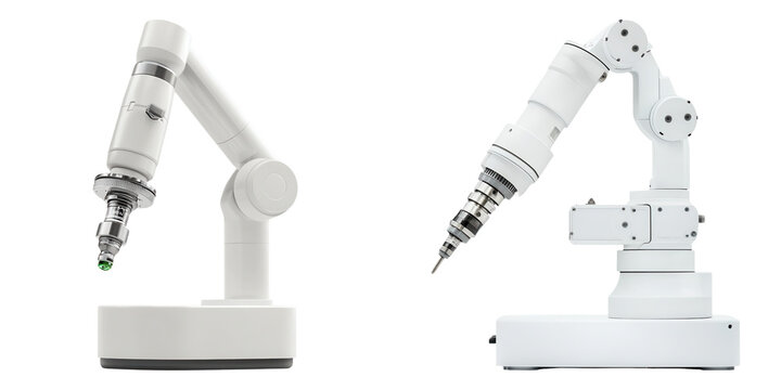 Young scientist with a futuristic concept, Robotic arms for precision tasks in scientific applications