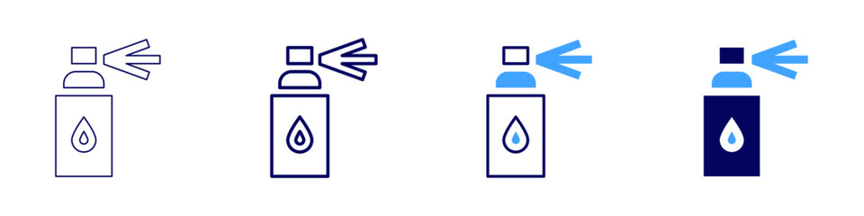 Sun protection icon in 4 different styles. Thin Line, Line, Bold Line, Duotone. Duotone style. Editable stroke