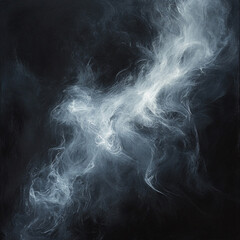 Wispy details of smoke rising against a dark background