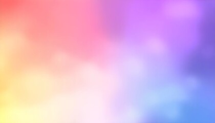 An abstract background featuring soft, blended colors of red, orange, yellow, green, blue, and purple, creating a dreamy and vibrant atmosphere.