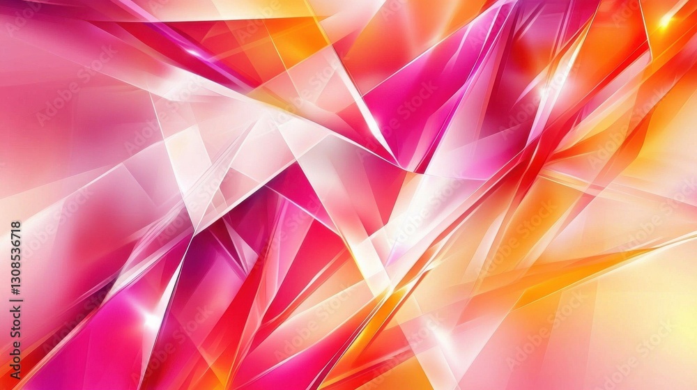Poster vibrant abstract geometric design featuring sharp angles and vivid colors that create a dynamic visu