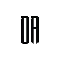 DA monogram logo design letter text name symbol monochrome logotype alphabet character simple logo