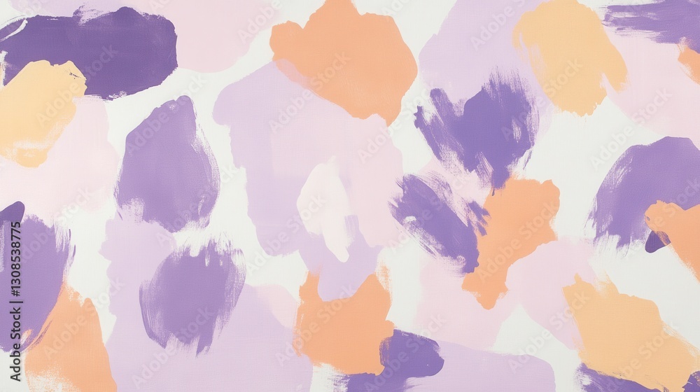 Poster Soft overlapping pencil strokes create an abstract pattern of pastel colors on a textured surface