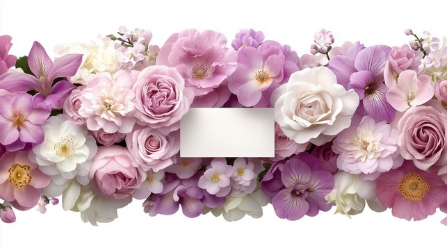 vibrant arrangement showcases a variety of pink and white flowers including roses, orchids, and peonies. This decorative piece adds beauty and color, ideal for events or home decor