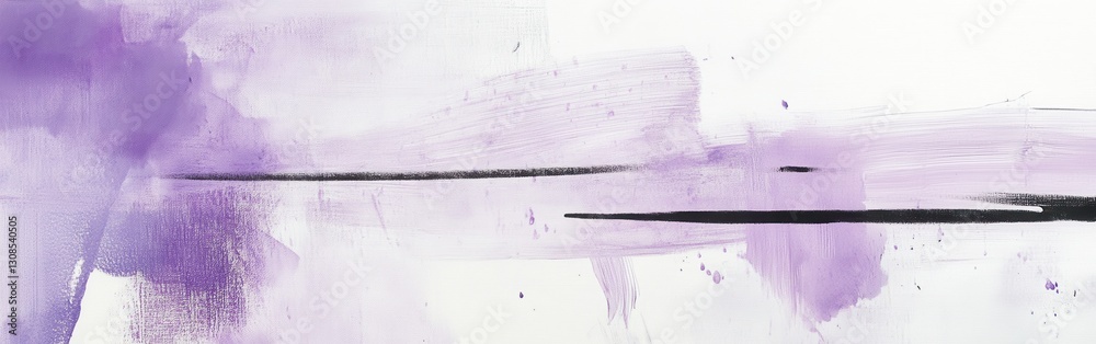 Poster minimalist pencil strokes blend with gentle pastel washes in a tranquil abstract composition