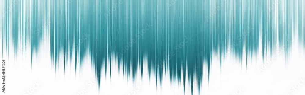 Poster soft gradient composition showcasing minimalist pencil strokes in various shades of teal and blue