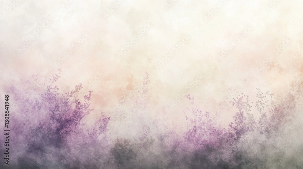 Fototapete soft pastel bokeh creates an ethereal background with hints of delicate flora in tranquil hues