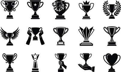 Achievement Badges Icons for Goals, Fitness, and Success
