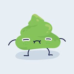 wasabi cute character in isolated flat design