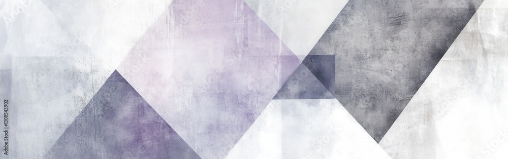Poster elegant pastel lavender and gray fragmented design showcasing modern abstraction in soft hues