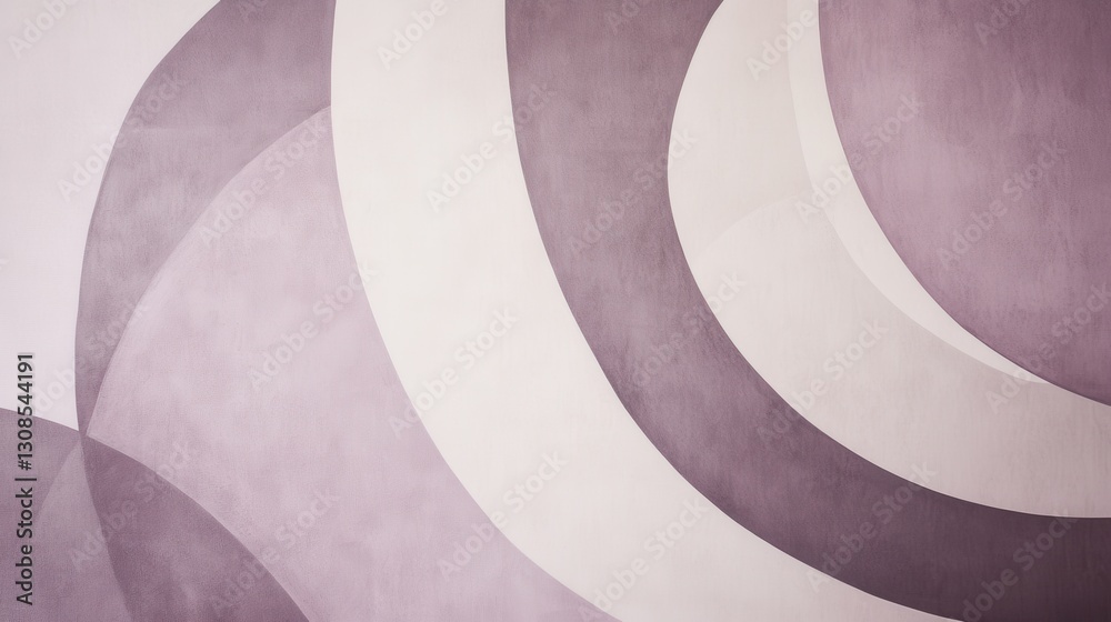 Poster elegant lavender and gray arcs create a soothing atmosphere in a modern interior design setting