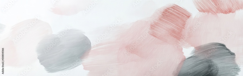 Poster delicate and muted pink pencil strokes create a serene and artistic background with hints of gray to