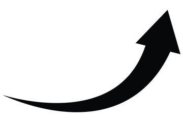 Long arrows icon. Curved arrow icon. Long curved hand drawn arrow isolated. arrow icon for your web site design, logo, app, UI. arrow indicated the direction symbol. Direction pointer pointing up. 