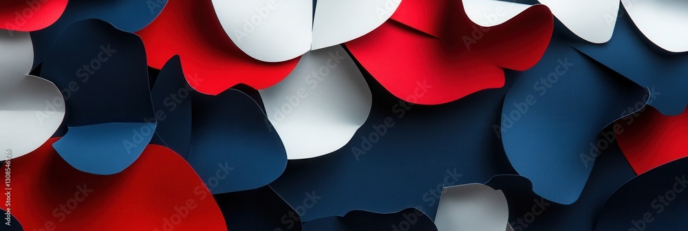 Poster Energetic paper art background with cut out shapes symbolizing social movements and change Generative AI