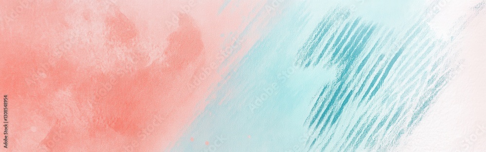 Aufkleber abstract pencil strokes creating a gradient in muted blue against soft pastel tones