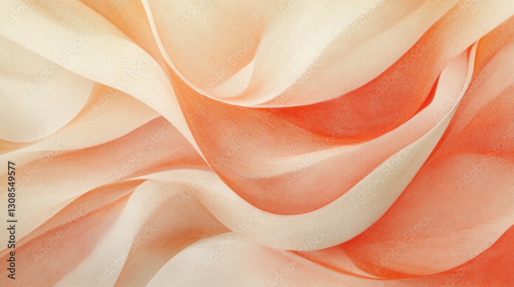 Poster pencil strokes create beautiful curves in warm gradient shades for artistic expression and design