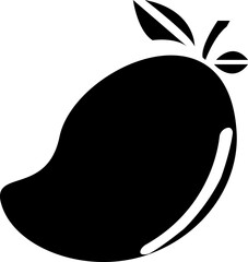 a mango fruit silhouette vector illustration, fruit, juice