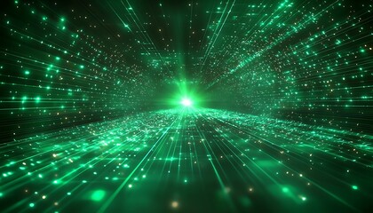 Fototapeta premium Green Energy Tunnel