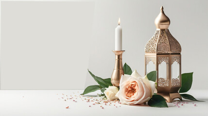 An Elegant Greeting card with attractive floral designs on a white background for birthday, anniversary and festival occasions.