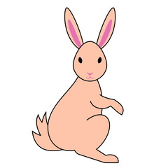 Obraz premium Cute Cartoon Rabbit Illustration
