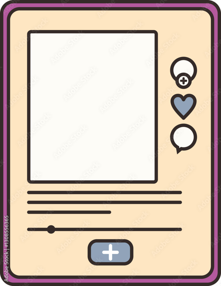 Fototapete  Retro UI Shape Interface Element Set