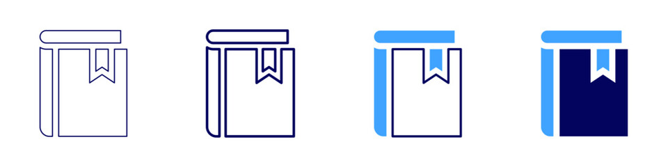 Victorian literature​ icon in 4 different styles. Thin Line, Line, Bold Line, Duotone. Duotone style. Editable stroke