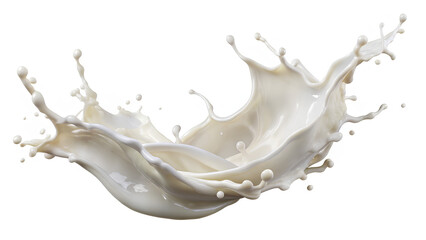 Fototapeta premium Dynamic milk splash with flowing liquid motion 