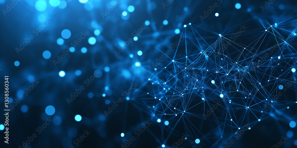 Aufkleber abstract connection dots. technology background. network connection structure. plexus effect. 3d