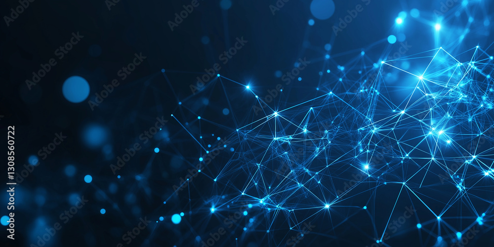 Poster abstract connection dots. technology background. network connection structure. plexus effect. 3d