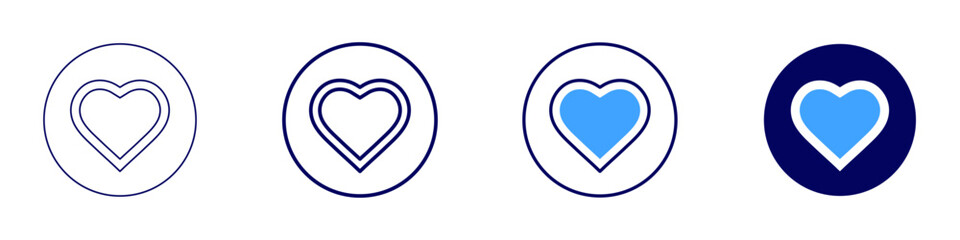 Heart fundraiser​ icon in 4 different styles. Thin Line, Line, Bold Line, Duotone. Duotone style. Editable stroke