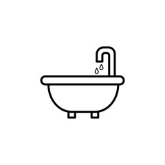 Bathtub line icon