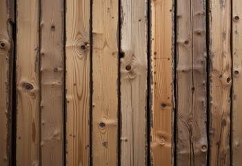 Fototapeta premium The image is of a wooden wall with many holes in it