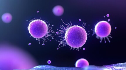 Abstract Cell illustration: A mesmerizing close-up of abstract cells, showcasing their intricate structures with a soft, glowing effect, creating a visually engaging scene.