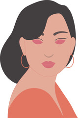 Young women portrait flat design