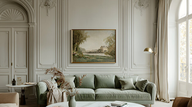 Exquisite Parisian Apartment Interior with Elegant Design and Sophisticated Color Palette
