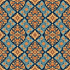 thai art pattern flowers abstract 