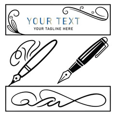 vector illustration of fountain pen