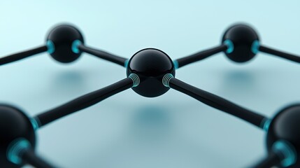 Molecular Network: Capturing the intricate connections within a molecular network. These spheres and bonds form the fundamental building blocks of the natural world.