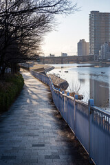Obraz premium 宝塚市の朝の風景