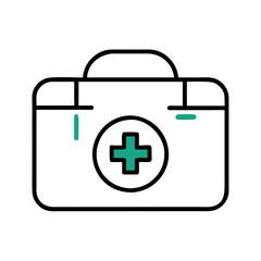 Obraz premium Medical kit illustration on white background