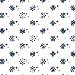 seamless pattern with snowflakes